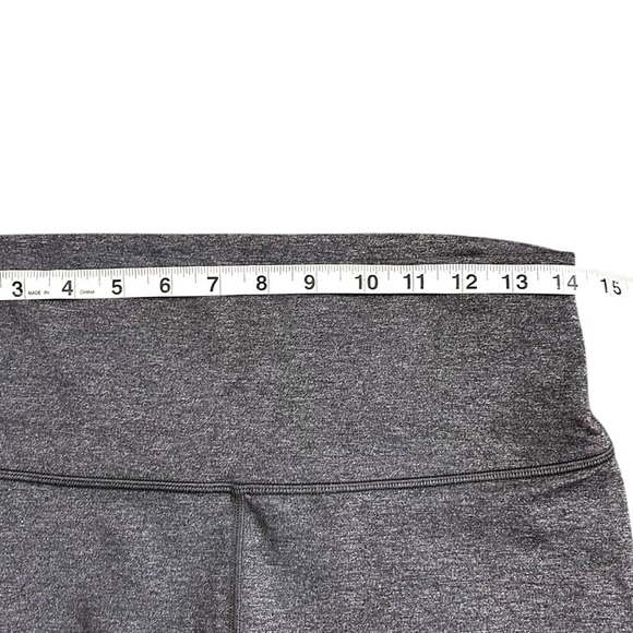 Lululemon Wunder Under Crop (Hi-Rise) *Luxtreme 21" Heathered Black- Size 10 - Picture 11 of 13